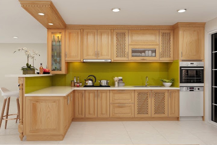 Tủ bếp gỗ Tần Bì TB08